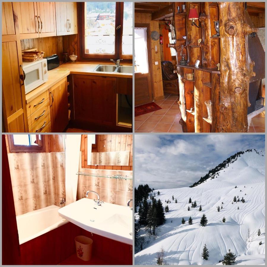 Charmant Appartement Dans Chalet Les Carroz d'Araches Bagian luar foto